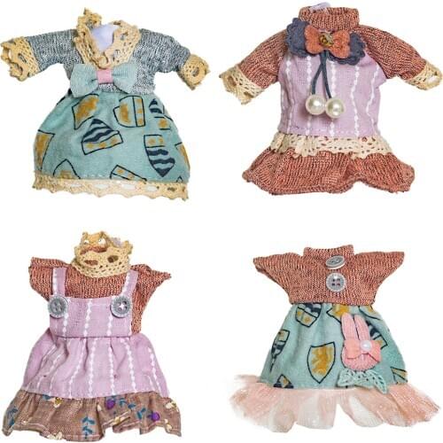 OB11 BJD 16cm Doll Baby Clothes knitted sweater Outfit Daily Casual Accessories Skirt Toys for Girls Diy Gift