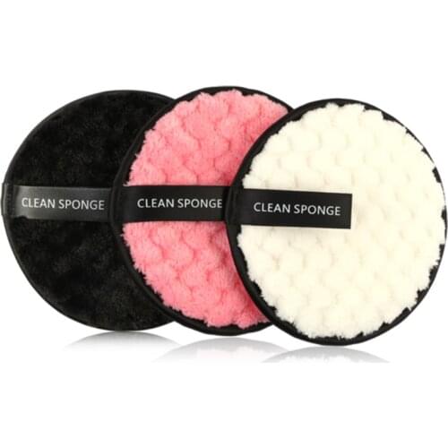 1pc Microfiber Cloth Pad Remover Face Skin Care Cleansing Towel Reusable Cleansing Makeup Sponge Double Layer Nail Art Wipe Tool