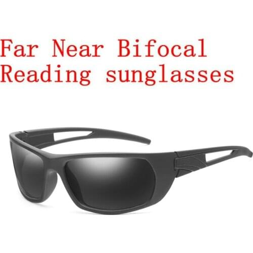 2021 New Square Bifocal Reading Sun Glasses Women Men Presbyopia Sports Reading Sunglasses Diopter with Box NX