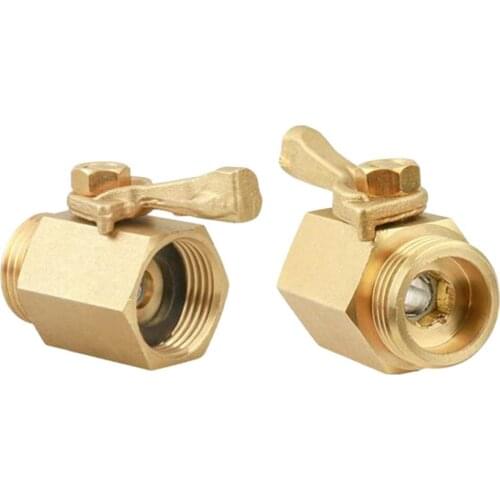 2 Piece Heavy Duty Brass Garden Hose Stop Valve Replacement