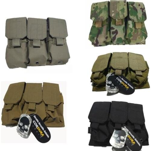Tactical Triple Magazine Pouch Military Army MOLLE Hunting Utility Flashlight Bags Trigeminy Bags