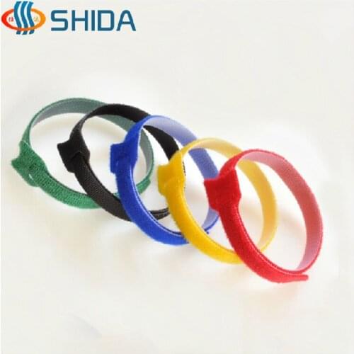 Wholesale 50pcs 12*300mm Ultra Thin Cable Ties Hook and Loop Magic Tapes Fastener Nlon Straps for Wire Management