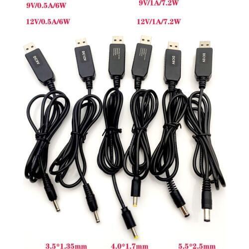USB Booster Line 5V to 9V 12V Router Power Conversion Line Mobile Power Supply USB Connection Booster DC Circular Hole