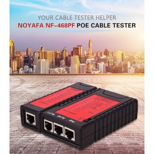 NOYAFA NF-468PF RJ45 RJ11Network Cable lan tester Test Tools Networking For Network Lan Wiremapping With POE Test