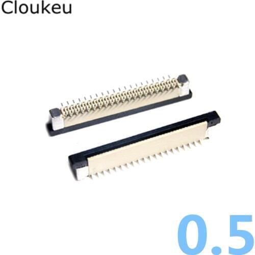 10Pcs FPC Connector socket FFC 0.5MM Drawer type Vertical 4P 6P 8P 10P 12P 14P 16P 20P 24P 26P 30P 32P 34P 36P 40P 45P 50P 60P