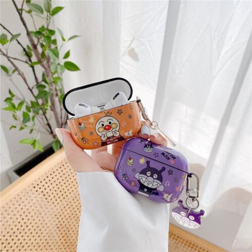 Japan classic anime Anpanman Headphone Case for AirPods pro 2 1 Cute Cartoon baikinman Soft Silicone Bluetooth Earphone Cover