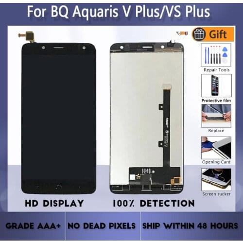 5.5'For BQ Aquaris V Plus LCD screen assembly touch glass,For BQ Aquaris VS Plus With repair parts LCD Display Black white