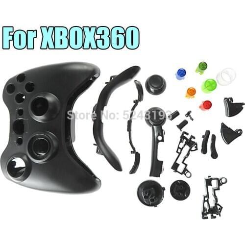 1set For XBox 360 Wireless Game Controller Hard Case Gamepad Protective Shell Cover Full Set With Buttons Analog Stick
