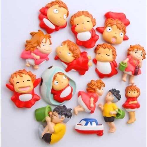 1pc Cartoon Goldfish Ponyo Fridge Magnets Creative Refrigerator Message Magnetic Sticker Home Kitchen Decor Office Accessories