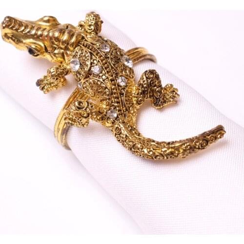 24pcs New Crocodile Napkin Ring Lizard Napkin Button Napkin Ring