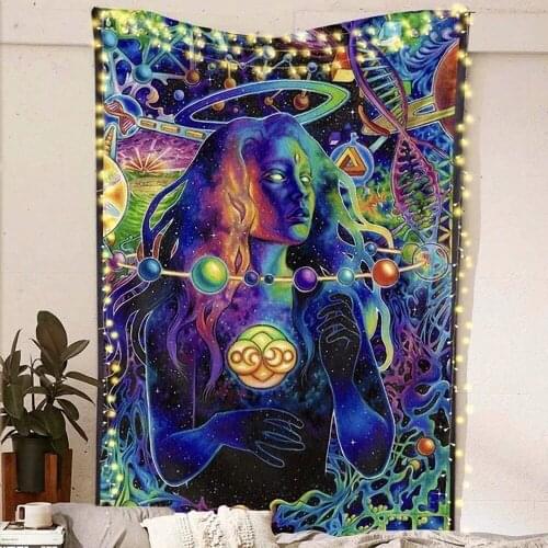 3D Pandora Yoga Tapestry Travel Sleeping Pad Polyester Fabric 3D Printed Wall Hanging Tapestry 44*74inchs