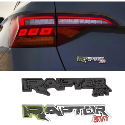 3d Metal Car Sticker Emblem Badge Rear Trunk Decoration For Ford Raptor SV1 Hatchback Fiesta Escort Mondeo Taurus Accessories