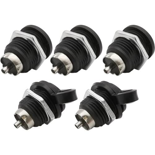 5Pieces DC-022D 5.5x2.1mm DC Power Female Jack Connector With Nut Panel Mount DC Power Socket Charging Adaptor DC-022D 5.5*2.1mm