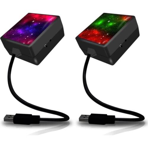 Car Ambient Light Car Starry USB Roof Interior Decor Light Star Sky Ceiling Projector Free Installation Atmosphere Lamp