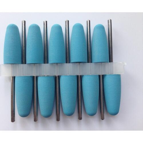 Dental Lab Dentist Items 10pcs/set SILICONE Polishers 2.35mm Diamond Polishing Burs