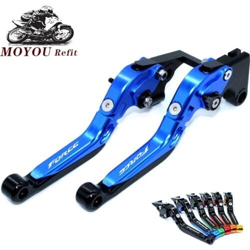 For YAMAHA FORCE155 FORCE 155 2017 2018 2019 Motorcycle Accessories Folding Extendable Brake Clutch Levers LOGO FORCE
