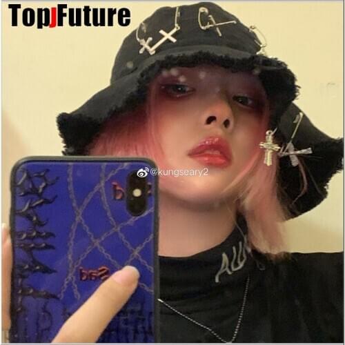 Cross fishermans hat GIRL LOLITA hat Harajuku hat