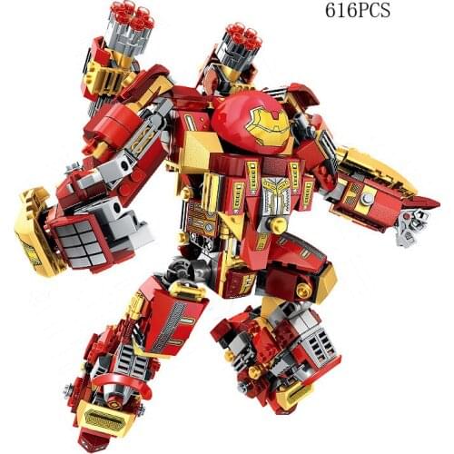 Disney marvel super heroes Tony Stark mk44 figures building block ironman Hulkbuster MARK44 armor model brick toy collection