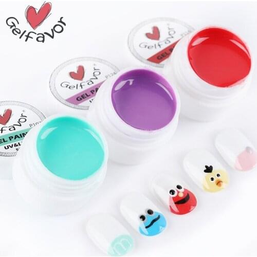 Gelfavor Gel Nail Polish 5ML Semi-Permanent Hybrid Varnishes UV Glitter Paint Nail Art Set For Manicure Nail Design