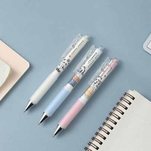 M&G Panda Gel Pen 0.5mm Black Ink Pen Kawaii Gel Pen Office Sign Pen School Students Learning Stationery Writing Stationery