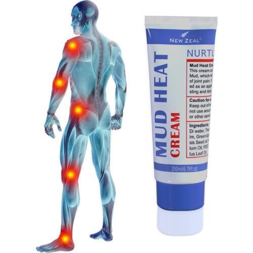 NewZealand Rotorua Mud Heat Cream Green Lipped Mussel Massage Gel for Joint Back Shoulders Pain Relief Muscular Aches Arthritis