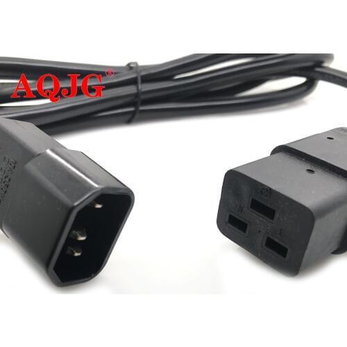IEC320 C14/C19 3X1.5mm square Power Wire,6 FT C14 Female To C19 Male PDU Extension Cord C14-C19 Cord 16A/250V