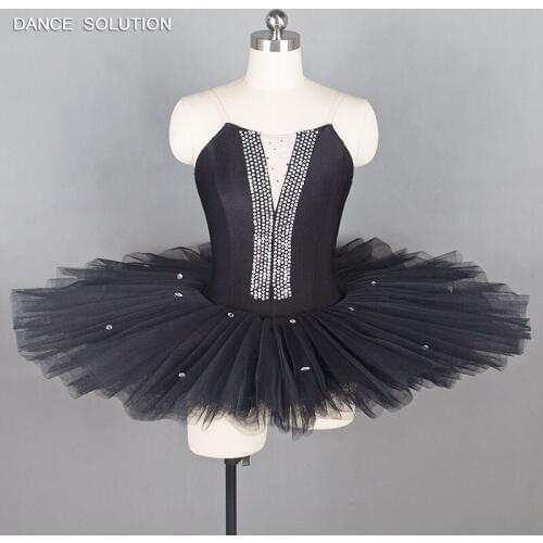 Black Spandex Camisole Professional Ballet Tutu for Child & Women Ballerina Stage Performance Costume Ballet Dance Dress BLL004