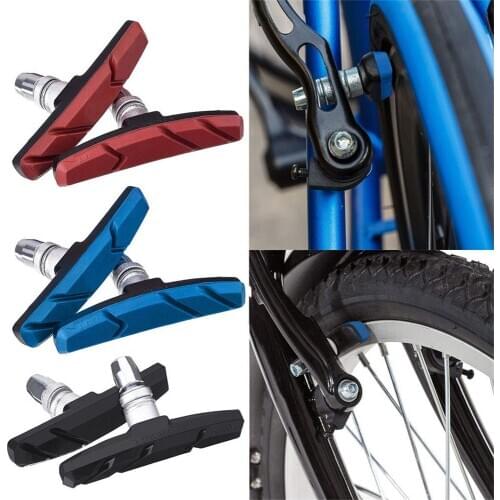Hot Sale 1 Pair Mountain Bike BMX V Brake Blocks Bicycle Break Pad Shoes 3 Colours Brake blocks Accessories High Quality