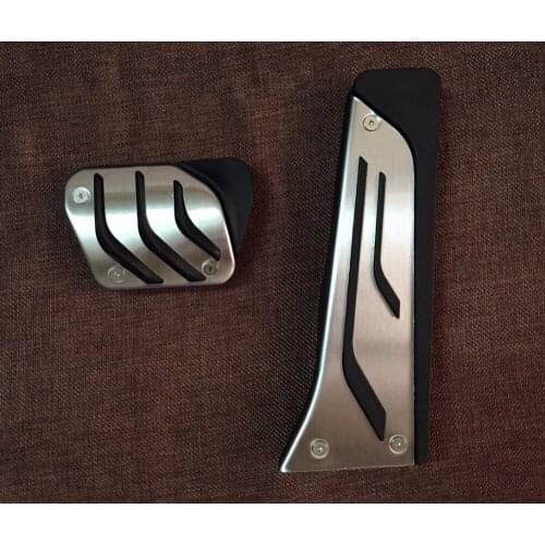 2pcs DIY No-Drilling Gas Brake AT Foot Pedal Trim For BMW F26 X4 2014 2015 2016 2017