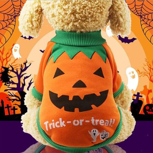 Halloween Pet Pumpkin Coats Costume For Dogs Cats Christmas Dog Clothes For Small Dogs Bulldog Pug Yorkie Clothing Puppy Jackets