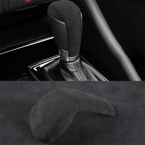 Turn Fur Alcantara 1pcs Car Gear Shift Knob Cover Sticker Auto Interior For Mazda CX5 CX3 CX8 CX9 CX-3 CX-5 CX-8 CX-9 14-2020