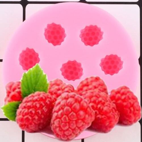 Raspberry Silicone Mold Cupcake Topper Fondant Cake Decorating Tools Chocolate Gumpaste Moulds Sugarcraft Molds Cookie Baking