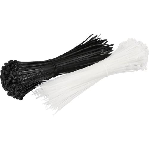 Self-locking Plastic Nylon Tie 100 PCS Black 5X300cable Tie Fastening Ring3X200 Cable Tie Zip Wraps Strap Nylon Cable Tie Set