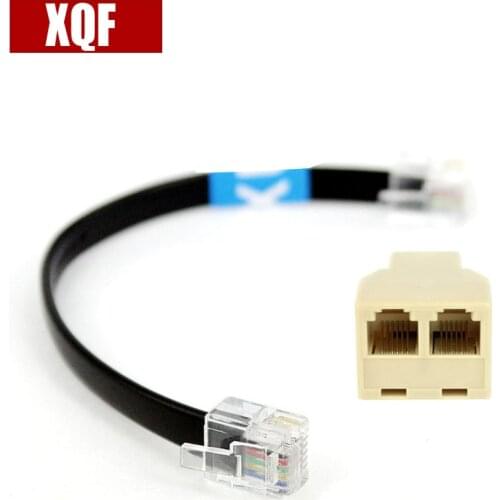 XQF 1 to 2 6 Pin Microphone Speaker Splitter Adapter for Yaesu 7900/7800 radio