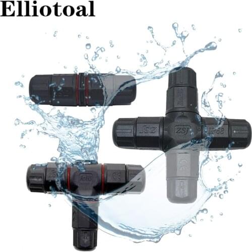 10pcs/lot Waterproof Connector 2 3 4 5 Pin T LED IP68 Adapter Screw Locking Cable Industrial Electrical Wire Connector Plug