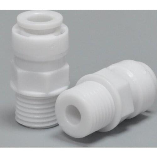 10 Pcs Male Thread 1/4 x 1/4 Straight Through Water Purifier Accessories Water Pipe Conversion Installation Joint