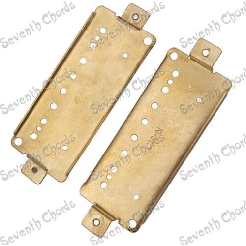 2Pcs of Brass Pickup Baseplate Humbucker Baseplate for 8 String Electric Guitar Pole Spacing 67mm and 73mm for choose