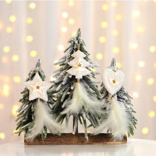 Christmas tree five-point star feather pendant Christmas feather decorative household items Christmas tree pendant arbol navidad