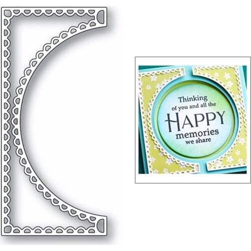 3D Scalloped Arch Border Frame 2020 Hot New Metal Cutting Dies Foil For DIY Scrapbooking Paper Craft and Card Making No Stamps