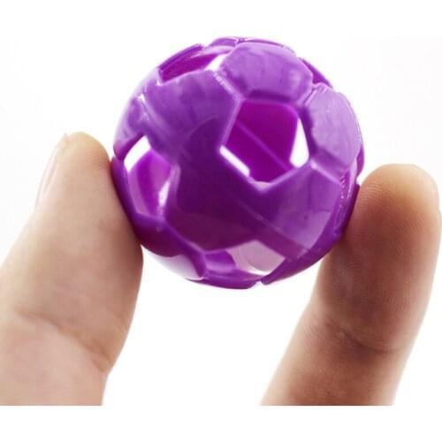 5PCS Random Color Football Cat Ball Toy Cat Funny Interactive Toy Hollow Out 4cm Plastic Ball Cat Chase Ball Toy Legendog