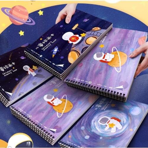 2PCS 30 Sheets Cartoon Sketchbook Paper For Kids Drawing Painting Color Pencil Book Students School Art Supplies High Quality