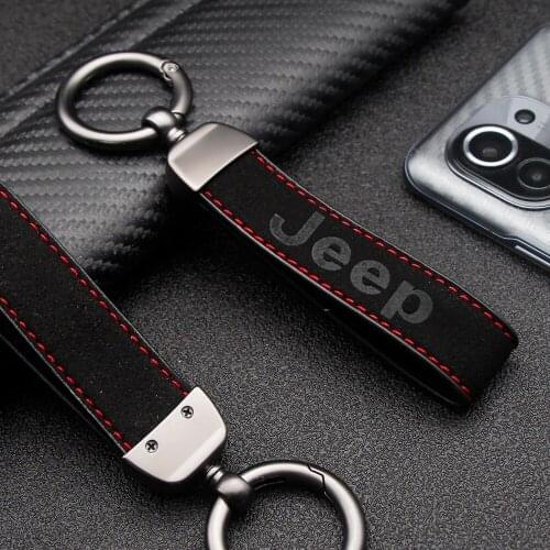 Metal Alloy Car Keychain Car Styling KeyRings Accessories For JEEP Grand Cherokee Commander Renegade Wrangler Compass