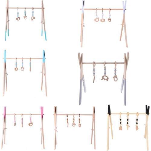 Free Shipping Baby Foldable Wooden Play Gym Baby Activity Gym Frame Living Baby Bedroom Decor