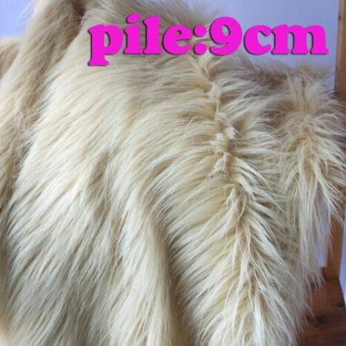 Beige Shaggy Faux Fur Fabric (long Pile fur) Costumes Cosplay Newborn Photo Props 36"x60" Sold By The Yard Free Shipping