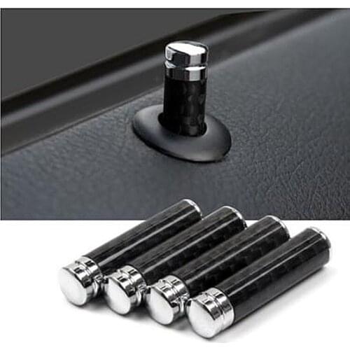 4X Carbon Fiber Bolt Door Lock Cap Case for BMW E46 E52 E53 E36 E39 E60 E90 F10 F20 F30 X1 X3 X5 E70 X6 Car Interior Accessories