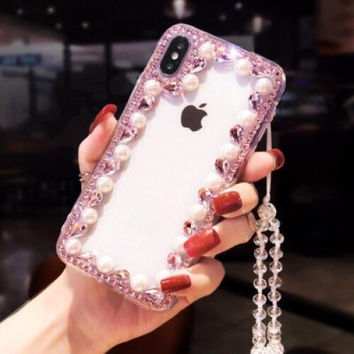 For Samsung S10 S9 S8 Plus S7 Case Covers Rhinestone TPU+PC Back Phone Jewelled Covers for Samsung Note9 Note8 Note10 Plus Capa