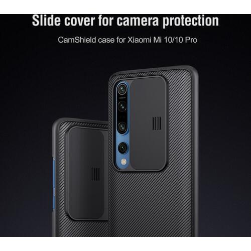 For Xiaomi Mi 10 Case NILLKIN CamShield Case Slide Camera Cover Protect Privacy Classic Back Cover For Xiaomi Mi 10 Pro