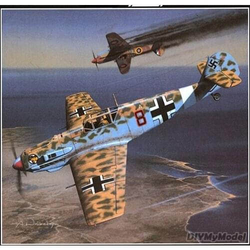 DIYMyModeI Bf-109 E-7 / trop 1:33 fighter DIY Handcraft Paper Model KIT Handmade Toy Puzzles Gift Movie props