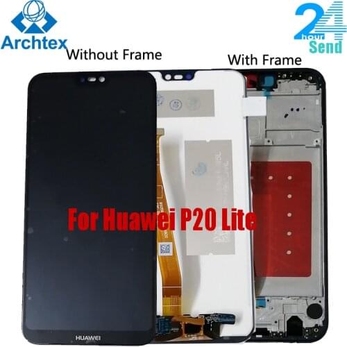For Huawei P20 Lite LCD Display + Touch Screen Digitizer Assembly + frame For HUAWEI P20 Lite ANE-LX1 ANE-LX3 Nova 3e