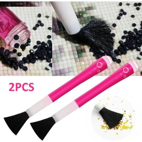 Dual-use Diamond Painting Point Drill Pen Clean-up Sweep Drill Pen Crafts Embroidery Diamond Painting Sewing Tool Sweep Brush